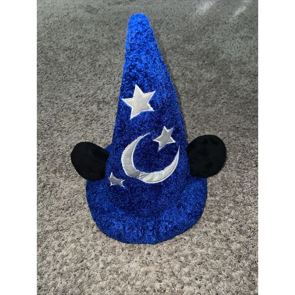 Disney Parks Mickey Mouse Blue Fantasia‎ Sorcerer's Wizard 15” Hat with Ears - Picture 1 of 6